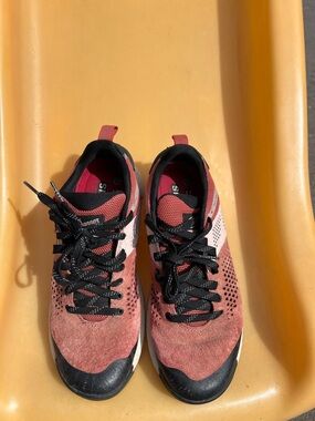 Danner Burgundy Suede and Black Lace-Up Sneakers